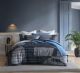 Statham Navy Quilt Cover Set by Logan and Mason