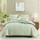 Woods Jacquard Sage Quilt Cover Set by Renee Taylor 