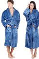 Unisex Microplush River Blue Bath Robe Bathrobe